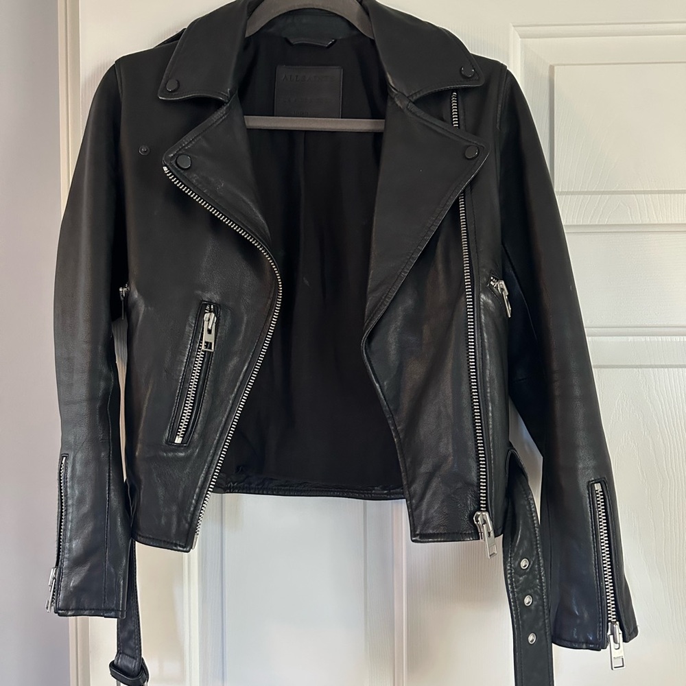 All Saints Leather Jacket XS